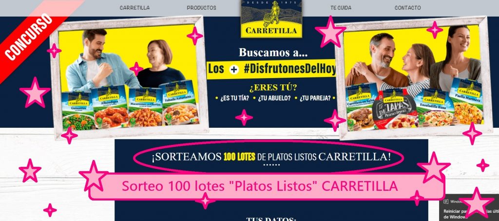 sorteo 100 platos listos carretilla