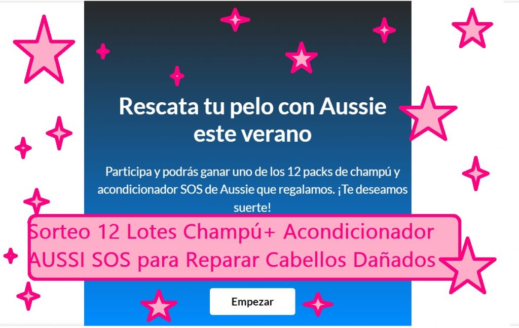 sorteo 12 lotes champu y acondicionador AUSSI SOS