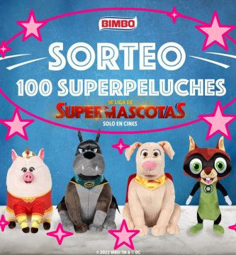 sorteo BIMBO de 100 peluches de la pulícula LIGA de Supermascotas