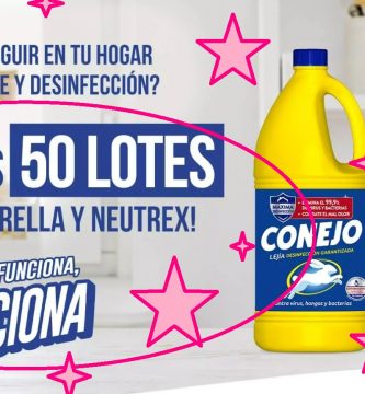 sorteo momento ganador 50 lotes de lejía, Neutrex, Estrella y Conejo.