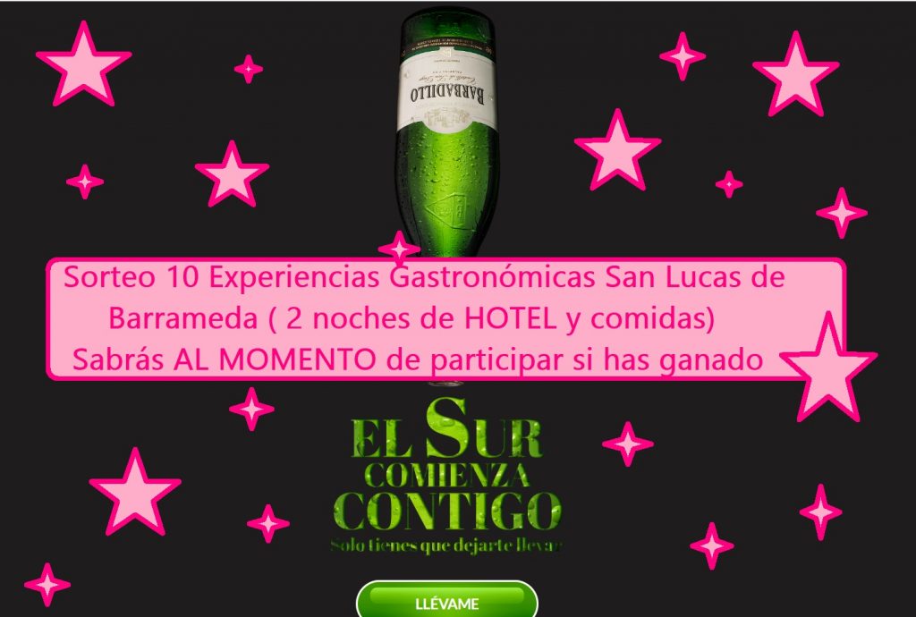 sorteo bodegas barbadillo de 10 experiencias gastaronómicas San Lucas de Barrameda.