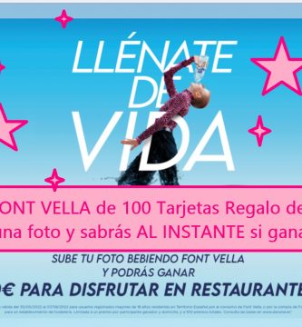 sorteo font bella de 100 tarjeta de 50€ para gastar en nuestros restaurantes favoritos.