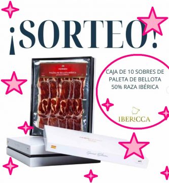 sorteo ibericca de 10 sobres jamón ibérico bellota