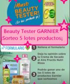 Beauty Tester de GARNIER en el que regalan 5 lotes de productos