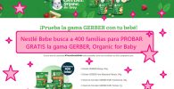 nestlé bebe busca a 400 familias para probar gratis la gama GERBER Organic for baby