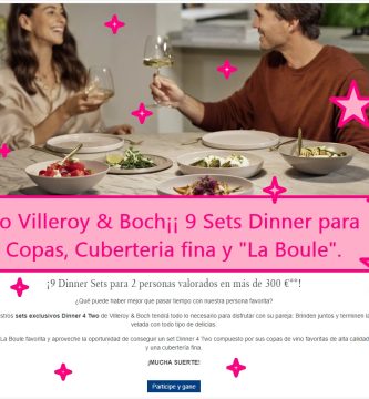 Sorteo Villeroy & Boch de 9 premios valorados en 300 euros, copas, cuberteria y centro de mesa La Boule