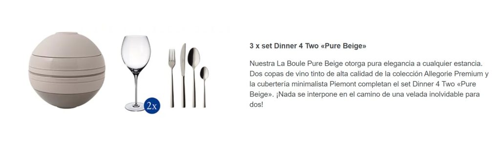 Sorteo Villery & Boch La Bolule Color Beige