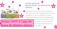 sorteo CATIT de 5 Cajas de Arena de Madera para gatos