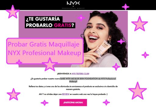 probar gratis maquillaje NYX Profesional Makeup