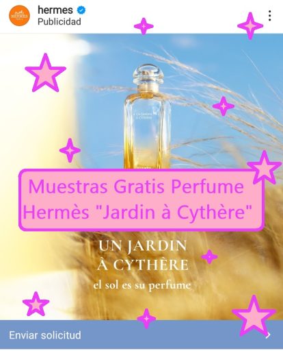 Muestras Gratis perfume HermÃ¨s Jardin Ã  CythÃ¨re