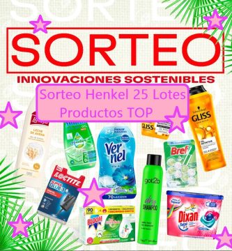 sorteo henkel de 25 lotes de sus productos TOP