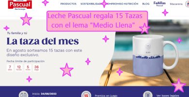 sorteo leche pascual de 15 tazas con el lema medio lleno