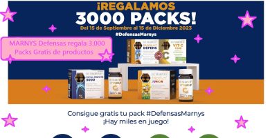 MURNYS Defensas regala 3.000 Packs Gratis de productos