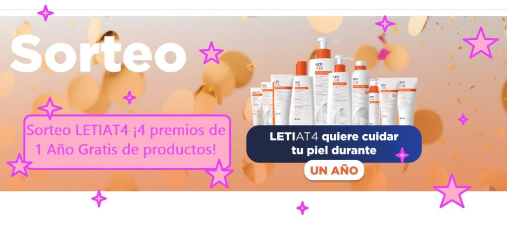 Sorteo LETIAT4 de 1 Año gratis de productos para el cuidado de la piel