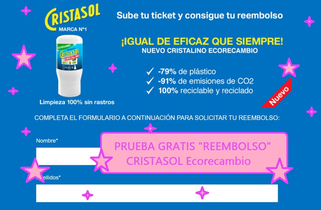prueba gratis reembolso cristasol ecorecambio