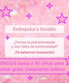 sensilis busca 50 personas para probar gratis productos de belleza