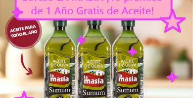 sorteo LA MASÍA de 10 premios de 1 Año Gratis de Aceite de Oliva
