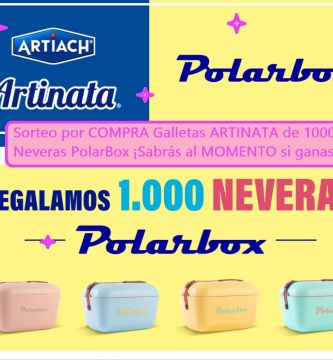 sorteo artiach por compra de galletas ARTINATA de 1000 Neveras PolarBox