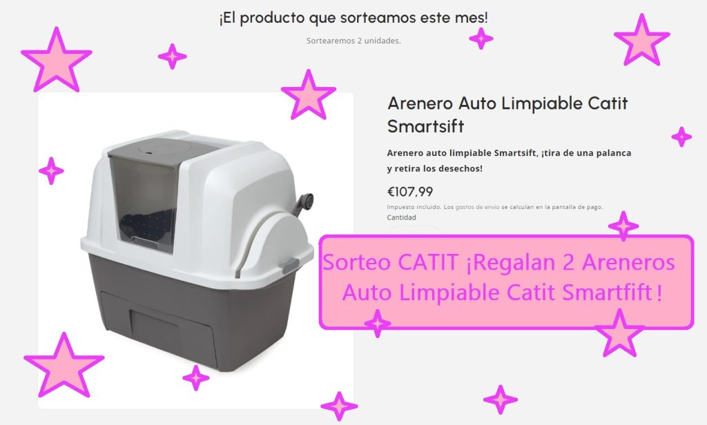 sorteo catit de 2 areneros para gatos auto limpiables catit smartfisft
