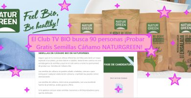 Buscan 90 desde el Club TV BIO para probar gratis Semillas de Cáñamo NATURGREEN