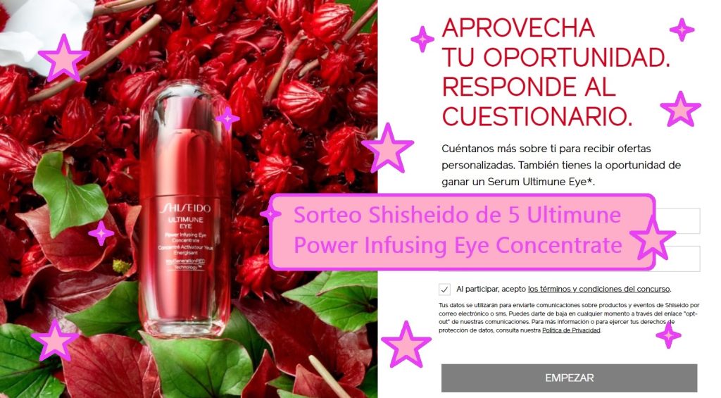 sorteo de Shisheido de 5 Ultimune Power Infusing Eye Concentrate