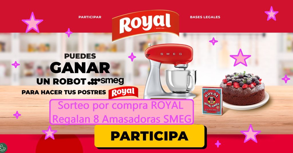 sorteo por compra royal de 8 amasadoras smeg