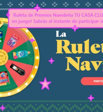 ruleta de premios navideña de TU CASA CLUB