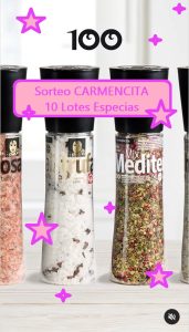 Sorteo CAREMNCITA 10 Lotes Molinillos y Especias 