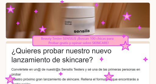 Beauty Tester SENSILIS buscan 100 chicas para probar gratis skincare