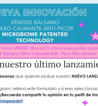 Beauty Tester URIAGE. Buscan 25 chicas para probar gratis xemose bálsamo oleo calmante anti picor