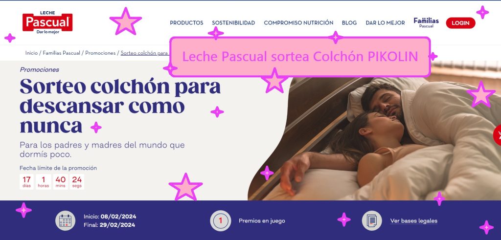 Leche Pascual sortea Colchón PIKOLIN