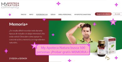 MY APOTECA NATURA busca 500 personas para probar gratis
