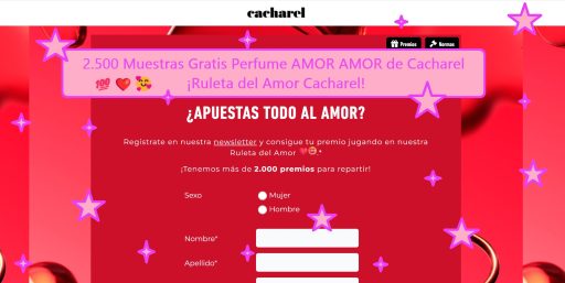 Muestras Gratis Perfume CACHAREL Amor Amor