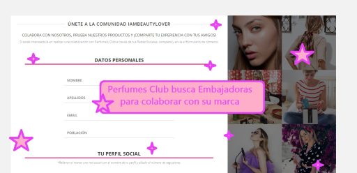 Perfumes Club busca Embajadoras para colaborar con su marca
