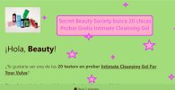 Secret Beauty Society busca 20 chicas para probar gratis intimate cleansing gel