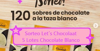 Sorteo Let´s Chocolaat de 5 lotes chocolate blanco