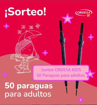 Sorteo ORDESA KIDS de 50 Paraguas para adultos.