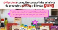 Sorteo de los Viernes BORGES ¡Regalan 3 lotes productos Borges y Pascual!