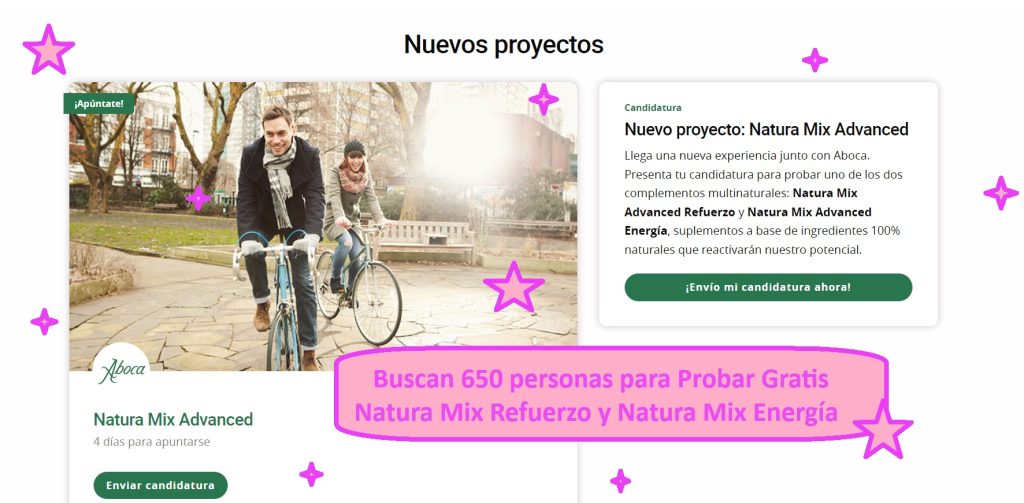 Buscan 650 personas para Probar Gratis Natura Mix Refuerzo y Natura Mix Energía