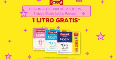 DISPONIBLES 6.000 REEMBOLSOS o prueba gratis leche pascual