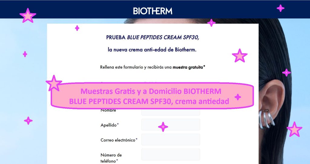 Muestras Gratis y a domicilio DIOTHERM BLUE PEPTIDES CREAM SPF30