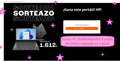 Sorteo PC COMPONENTES Portátil HP OMEN valorado en 1.612