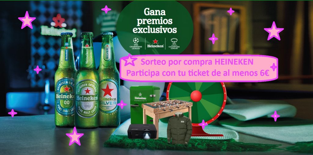 Sorteo por compra HEINEKEN por compra de al menos 6€