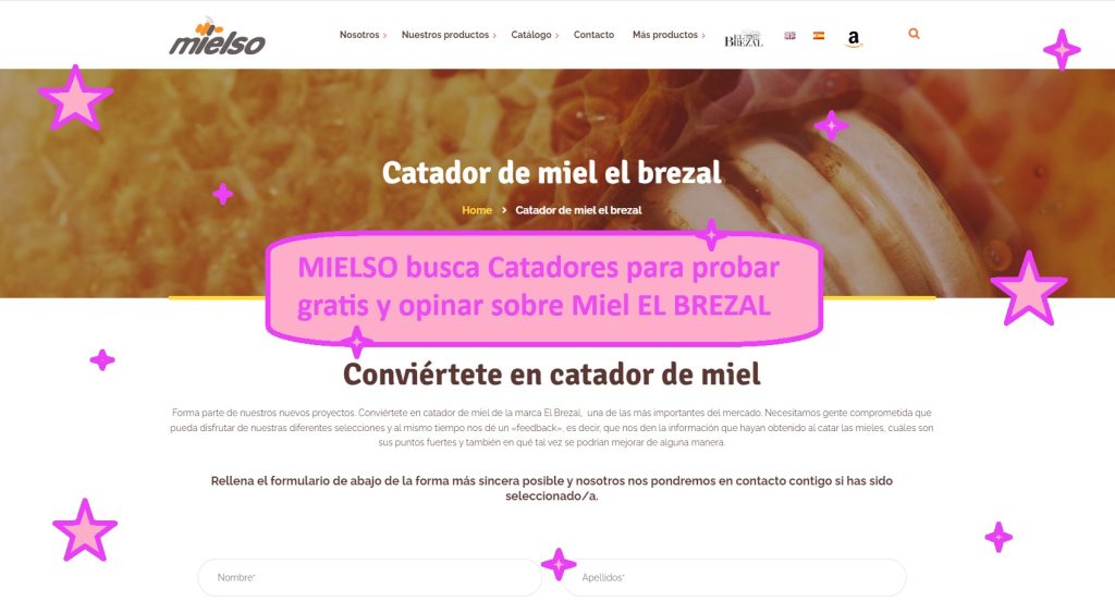 MIELSO busca Catadores para probar gratis y opinar sobre Miel EL BREZAL