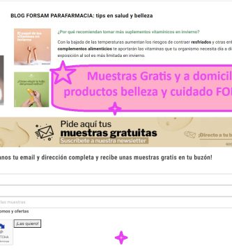 Muestras Gratis y a domicilio productos belleza y cuidado FORSAM