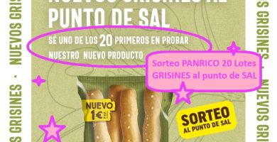 Sorteo PANRICO de 20 Lotes GRISINES AL PUNTO DE SAL