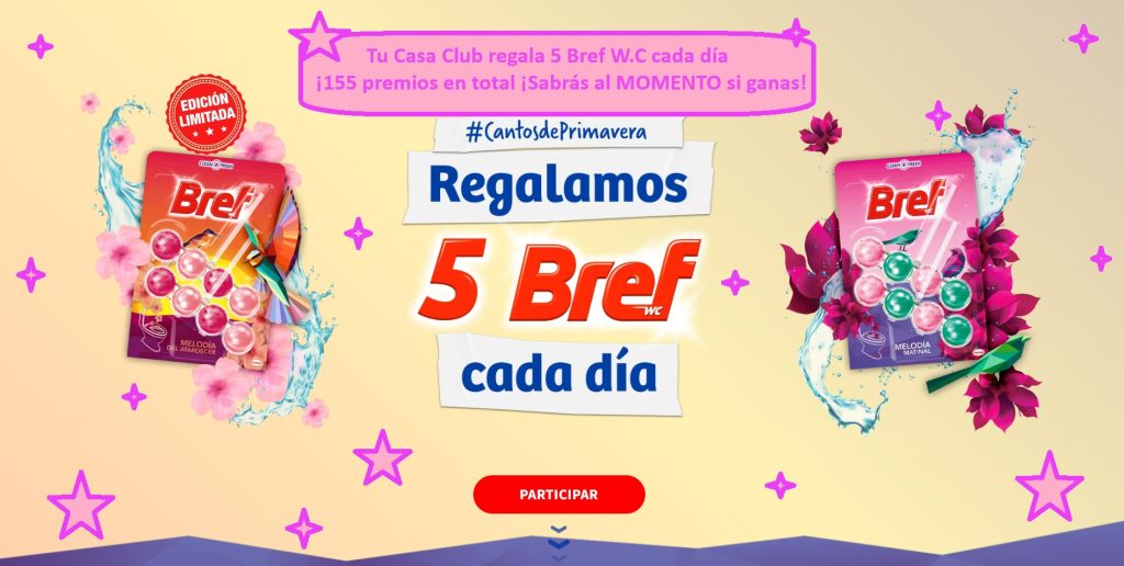 Tu Casa Club regala 5 Bref W.C cada día ¡155 premios en total ¡Sabrás al MOMENTO si ganas!