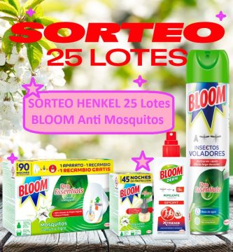 SORTEO HENKEL de 25 Lotes BLOOM Anti Mosquitos