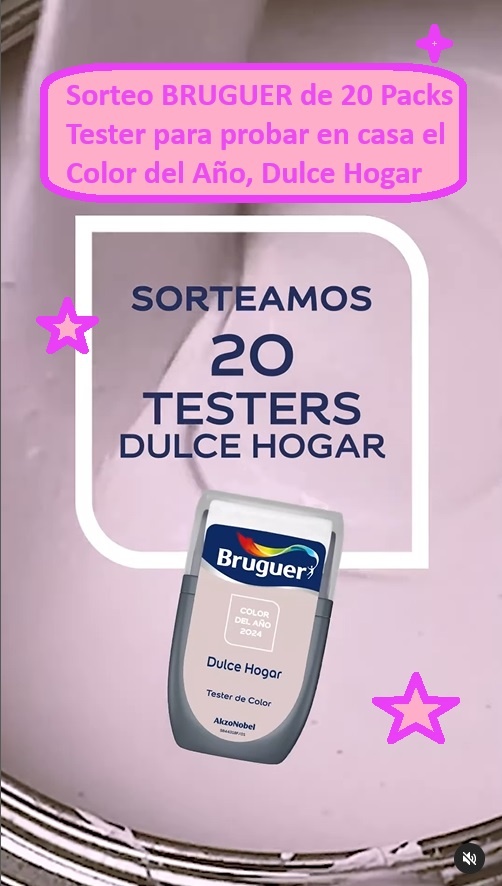 Sorteo BRUGUER de 20 Packs Tester para probar en casa el Color del Año, Dulce Hogar