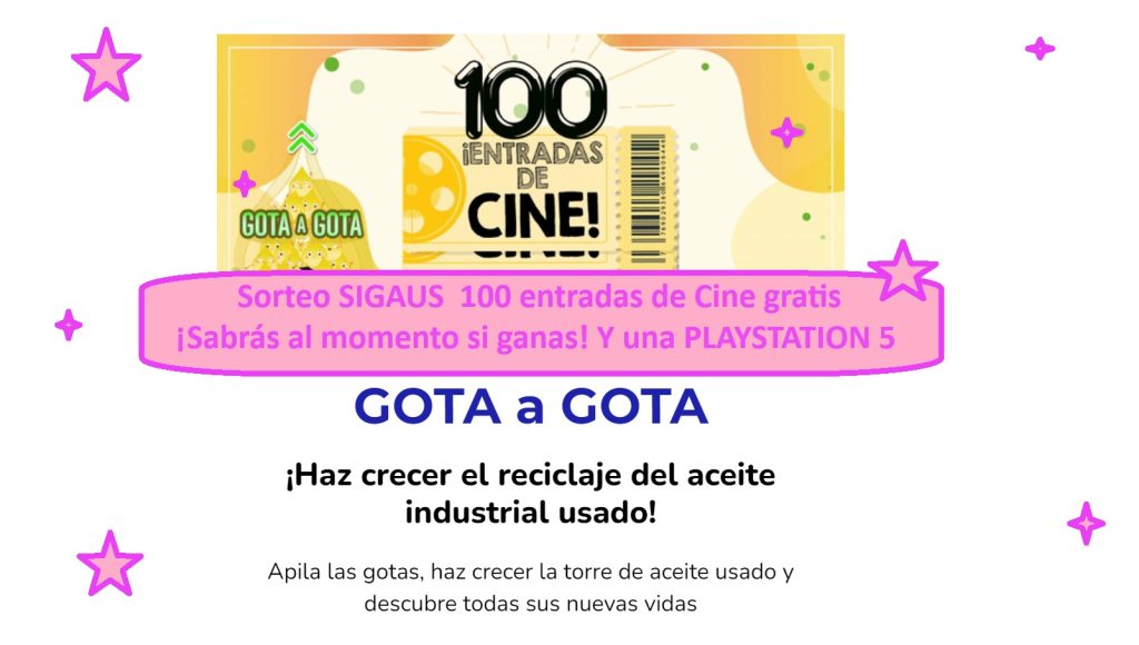 Sorteo SIGAUS 100 entradas de Cine gratis y una PlayStation5